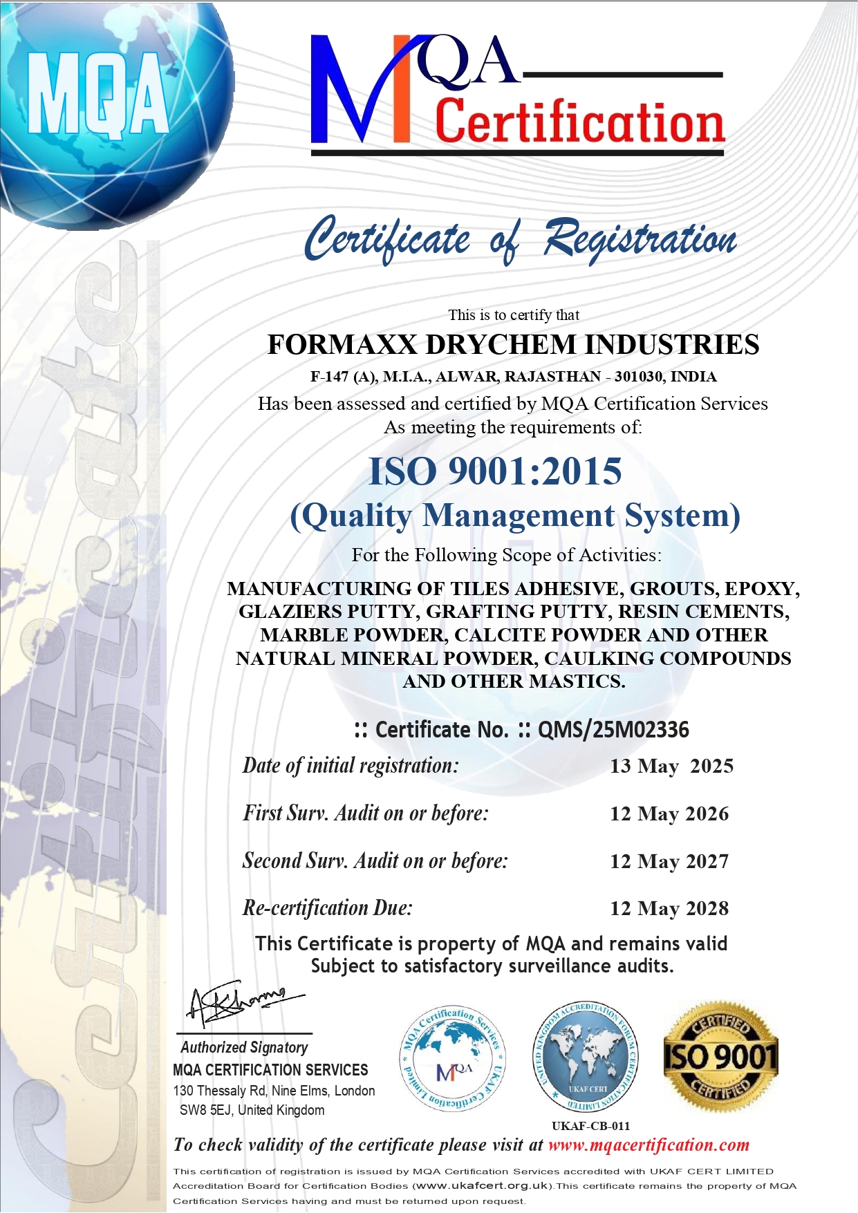 ISO Certification